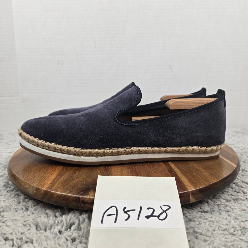 Peter Millar Mens 9M Crown Crafted Coastal Slip On Navy Suede Espadrille Loafer